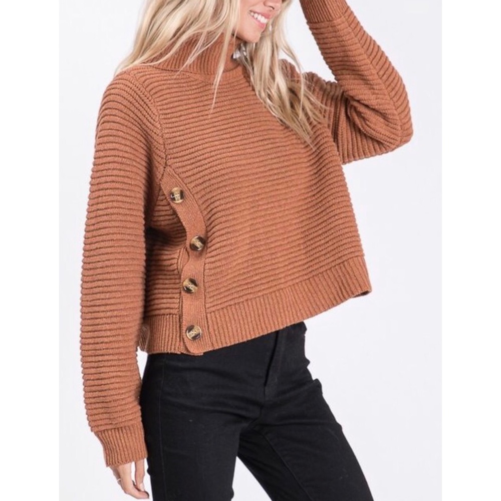 Tan Turtleneck Sweater (New) - Picture 3 of 3